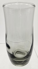 Set of 2 Mid Century Swedish Modern Smoke Flat Juices Glasses by Duz Crystal