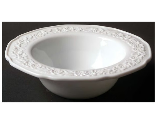 1) Indiana ORANGE BLOSSOM BOWL White MILK GLASS or Candle Votive EXC(9 AVAIL)
