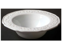 1) Indiana ORANGE BLOSSOM BOWL White MILK GLASS or Candle Votive EXC(9 AVAIL)
