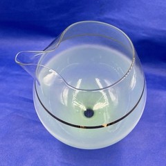 VTG Blendo Frosted Glass Green Cocktail Martini Snifter Style Pitcher w/ Stirrer
