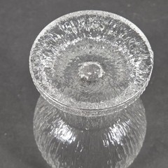 1 Iittala Kekkerit 5.5″ Textured Glass Water Goblet Finland Timo Sarpaneva MCM