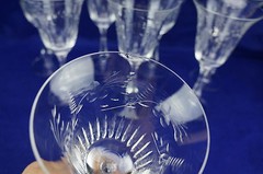 Tiffin Colton #17399 Lot of (8) Water Goblets, 8″ Tall