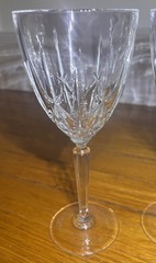 Set of 4 Waterford Marquis Sparkle Wine Glasses Water Goblets 8 1/4″ Tall