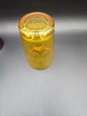 VTG MCM Hazel Atlas Set of 6 Thumbprint Coindot Glass Juice Cup Tumblers READ