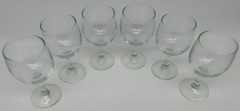 Water Goblet~Lot of 6~Clear Thick Glass