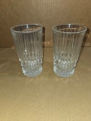 Glass Highball Fostoria Heritage Clear x2 – 5.5″ Tall x 3″ Mouth – 10 Oz.