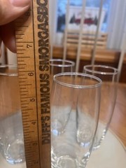 LOT OF FOUR MARTHA STEWART COLLECTION STEMLESS CHAMPAGNE FLUTE GLASSES