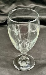Libbey Teardrop Water Goblet Glass 10oz Vintage Clear Wine Chalice Stemware MCM
