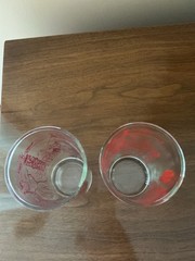 LOT of 2 LUKE THE LION PEANUT BUTTER GLASS TUMBLERS MONARCH FOODS