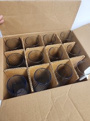 LIBBEY Royal Swirl Misty Blue Housewarming 24 PCS Set Tumblers NEW OLD STOCK