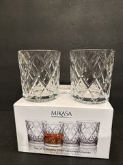 Mikasa Double Old Fashioned Fine Lead-Free Crystal Glasses Set Of 4 – 10oz