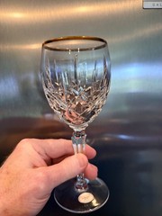 Gorham Lady Anne Gold Wine Glasses. Set of 4. 7.5 inches tall