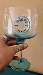 Malfy Gin Copa Goblet Glass 100% Genuine 17 oz Italy Gin Balloon Style Turquoise