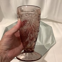 Indiana Glass Amethyst Tiara Purple 6.25” Footed Ice Tea Tumbler Glass