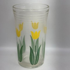 Vintage Swanky Swig Yellow Tulips 3 7/8″ Glass, 3 Ring Top, Single Replacement