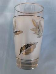 Duz Detergent Frosted Silver Leaf Water Tumblers Glasses 5.25″ tall Set of 6