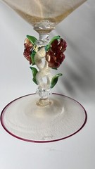 Pauly Signed Venetian Murano Footed Bowl Murano Glass Gold Leaf Extremely Rare