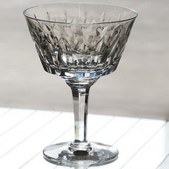 STUART ABBEY Saucer Champagne 4.75″ Crystal Mouth Blown NEW NEVER USED U.K.