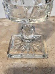 Vintage Indiana Glass Colony Park Lane Clear Glass Wine Water Goblet Set of 8