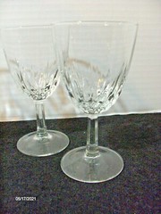 VINTAGE (4) CRYSTAL ETCHED CUT GLASS CORDIAL SHERRY 1 oz. STEMWARE
