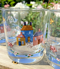 4-Heartland Village On The Rocks Glasses International Tableworks 3.5” @411