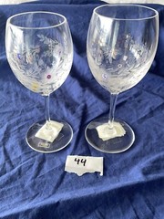 SAINT LOUIS CRYSTAL BOTICELLI 6 7/8″ & 7 1/4″ Water Glass Goblet Store Display