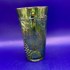 vintage Indiana Glass Company Iridescent «Harvest Grape» tumbler «Harvest Blue»