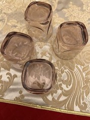 vtg libbey Imperial plum set of 4 old fashioned glasses 12 oz