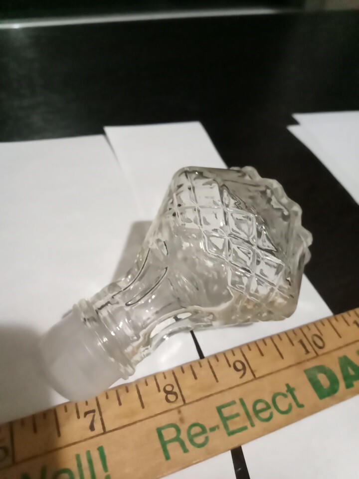 Stopper Replacement 3 1/2″ Heavy Cut Glass Decanter Pitcher
