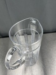 Deco Rogaska Gallia Crystal Martini Pitcher Signed Tall Vertical 44oz