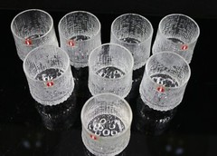 Set of 8 Littala Finland Ultima Thule Footed Cordial Glasses
