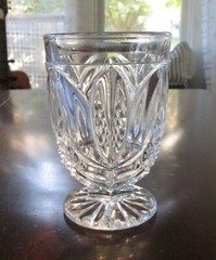 EAPG Bryce, Richards TULIP / TULIP & SAWTOOTH Footed Tumbler / Spooner 5″t 1854