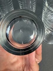 Libbey HOOPS Crisa Clear Ribbed Tumbler Glasses Set of 6 6”