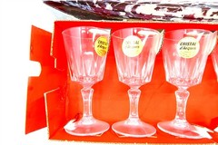 6 Vintage CRISTAL D’ARQUES VERSAILLES 4″ Cordial Glasses 1.75 oz J G DURAND