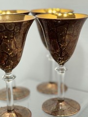 4 Rimmington Vian Goblets Hand Made In England