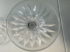 Vintage Clear Champagne Glasses 4 3/4″ Set of 2 Star Burst design