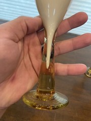 STUNNING SET(4) VTG 1979 MICHAEL NOUROT Art Glass Goblets SIGNED 8″H HTF
