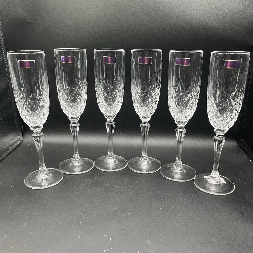 Marquis By Waterford Markham Champagne Toasting Flutes 9 3/4” Set of 6