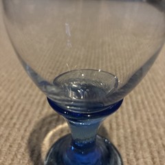 Fire And Light Wine / Water Glass Cobalt Blue 7″