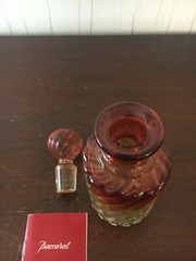 1 Bottle Rose Rosette Round Square Crystal by Baccarat (H: 14 cm)