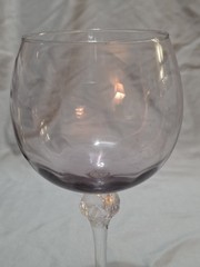 Set Of 2 Colony Glass «Bijoux» Amethyst Purple Balloon Crystal Wine Glasses