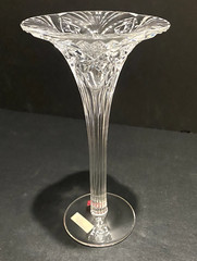 VTG Cristal D’Arques 8.25″ Vincennes Crystal Candleholder Trumpet Fluted France