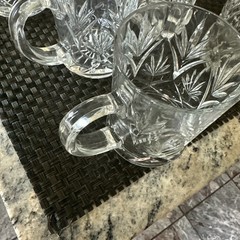 Six Vintage Crystal Tumblers , Very Elegant And Good Size