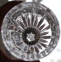 ‘STARLIGHT’ LENOX CRYSTAL Hand Blown Clear Water Goblet Vertical Cuts 9″ Exc