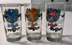 Vintage Indiana Glass Twelve Days of Christmas 12oz Set of 12 Tumblers COMPLETE