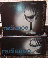 Vintage Royal Leerdam «Radiance» Wine Glasses & Liqueur Glasses 12 Piece Set
