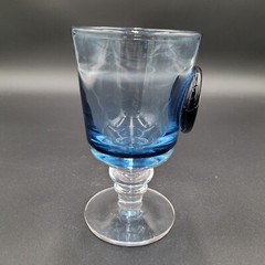 Wedgwood Blue Jasperware Glass Chalice American Eagle Cameo Blue Glass Single