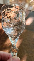 Rock Sharpe Crystal 1024-1 5 7/8″ Wine Glass -2oz Cut Floral Dot & Swag Design