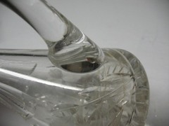 LEAD CRYSTAL CRUET CUT FLORA DAISY PATTERN