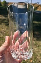(6) St. George AMERICAN HERITAGE OPTIC Crystal Highball Glasses 12oz WEIGHTED